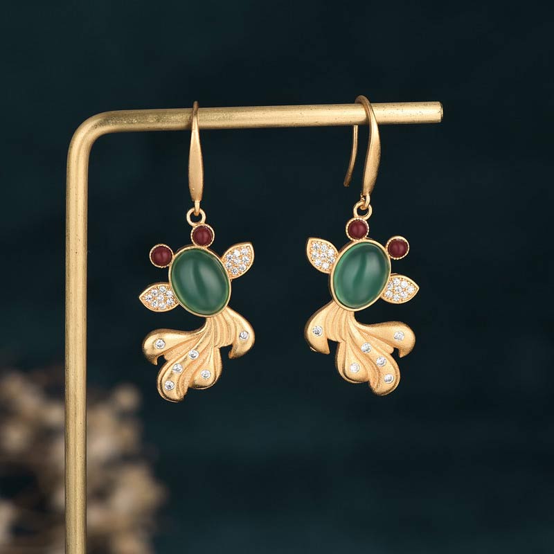 Feng Shui Jade Koi Oorbellen - image 1