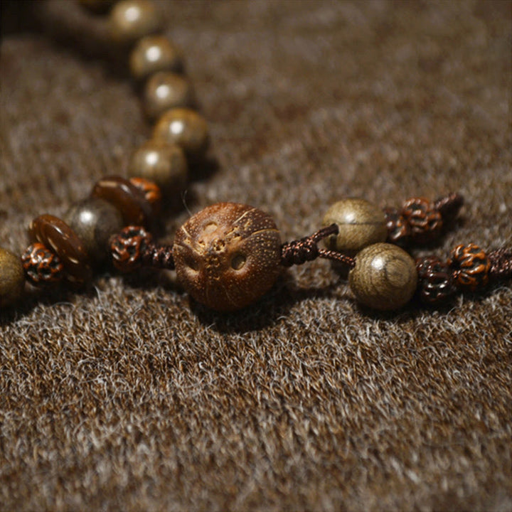 Buddha Stones Tibetaanse sandelhouten beschermingsamulet Mala Armband - image 4