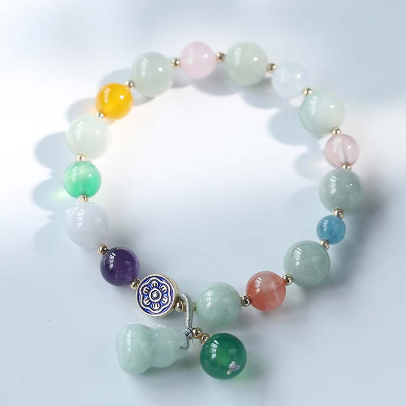 Armband van kalebas en jade - image 1