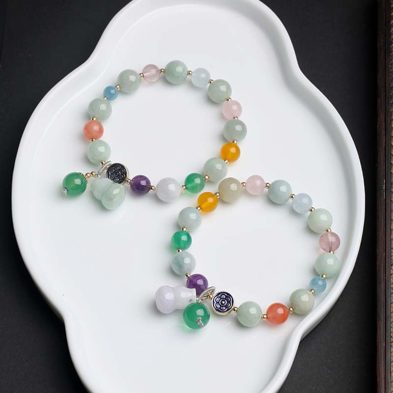 Armband van kalebas en jade - image 3