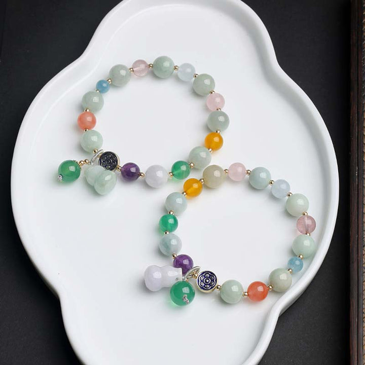 Armband van kalebas en jade - image 3