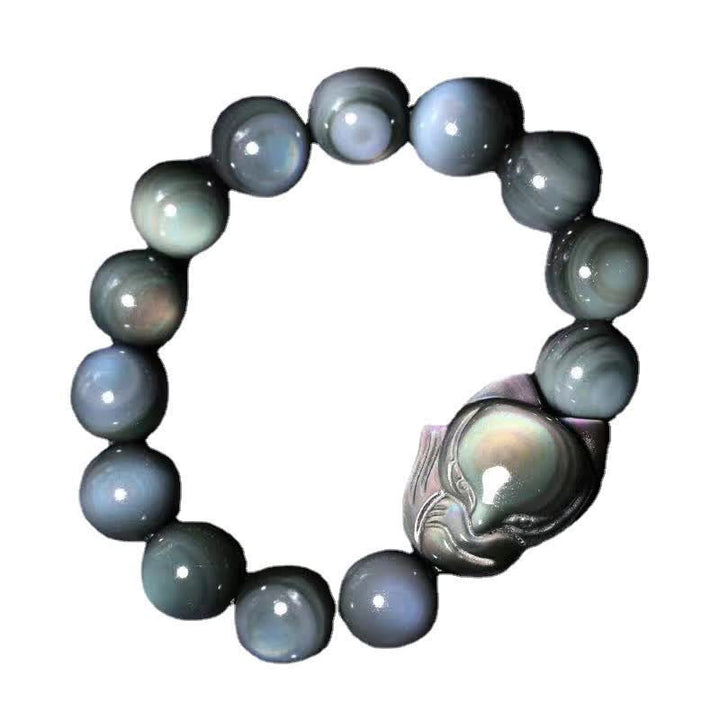 Buddha Stones Regenboog Obsidiaan Vos Helende Positieve Armband - image 9