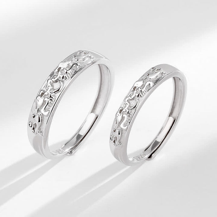 Buddha Stones Verstelbare PiXiu Balance- Ring voor stellen, 925 sterling zilver - image 0
