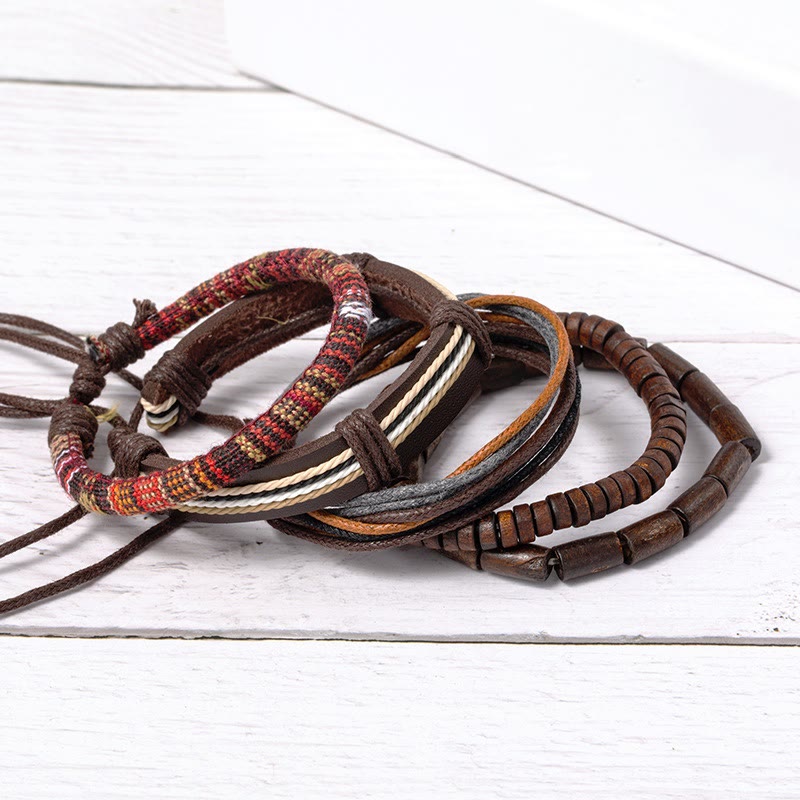 Buddha Stones Wikkelarmband van henneptouw, houten kralen en Armband. - image 5