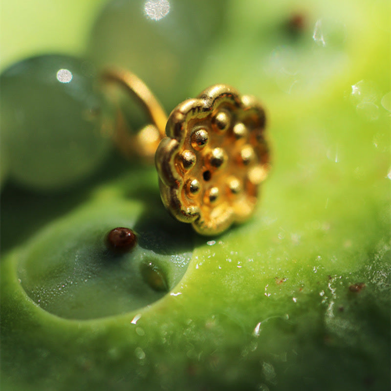 Buddha Stones Verstelbare Armband met jade lotusbloem en overvloed - image 9