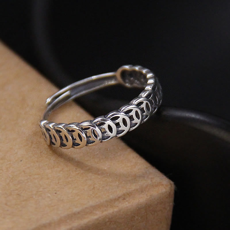 Buddha Stones Vintage koperen muntvormige Ring , verstelbaar - image 2