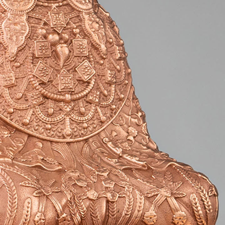 Buddha Stones Shakyamuni beeldje, symbool van mededogen, handgemaakt koperen beeldje ter decoratie - image 9