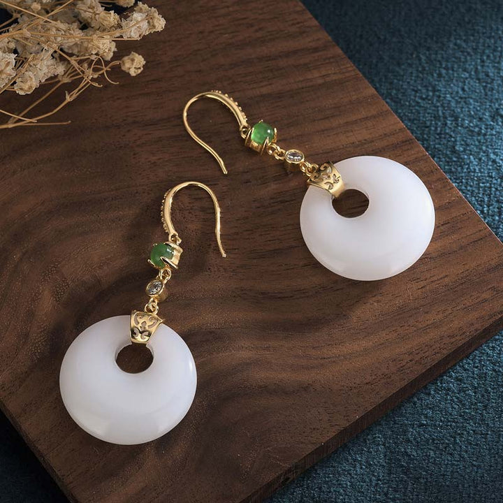 Feng Shui witte jade zegen Oorbellen - image 8