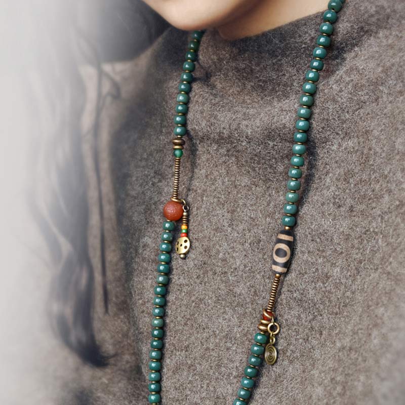 Buddha Stones 108 Mala kralen Bodhi Seed Dzi kralen Armband - image 4