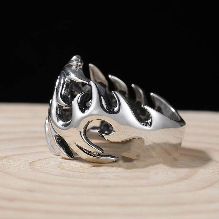 Buddha Stones Verstelbare Ring met drakenpatroon voor extra bescherming. - image 12
