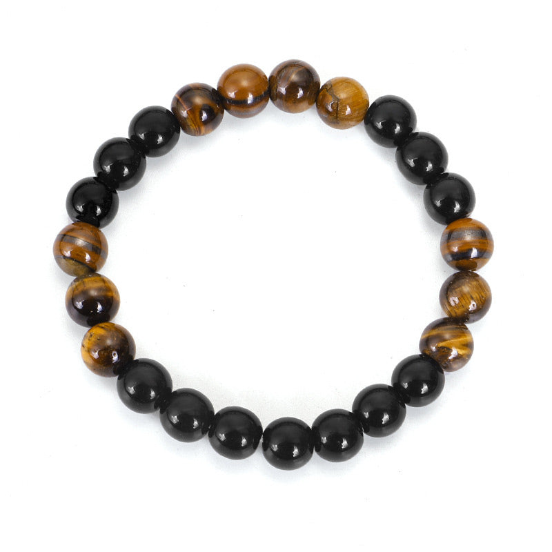 Buddha Stones Tibetaanse zwarte onyx tijgeroog Ketting Mala set - image 7