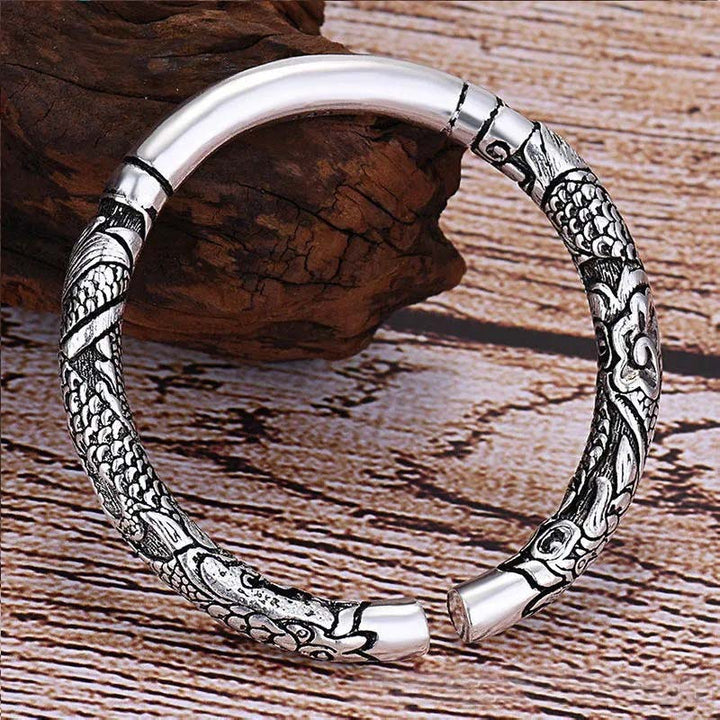 Buddha Stones Armband met draak, gelukbrengende wolken, geluksbescherming, Bangle - image 3