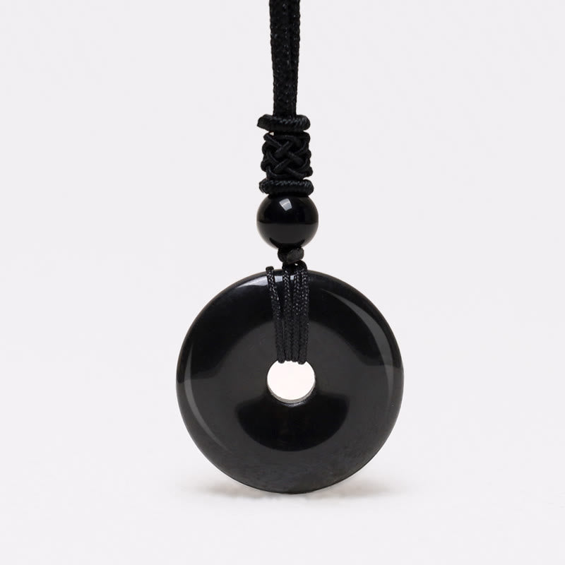Buddha Stones Geluksmunt hanger met helende kristal edelsteen Ketting - Zwarte onyx - image 13