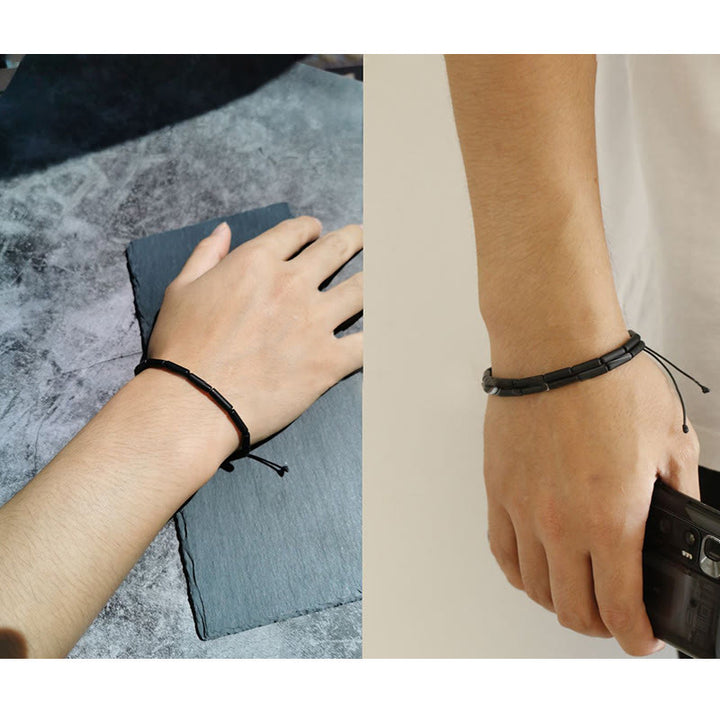 Buddha Stones Beschermende Armband met zwarte onyx kralen - image 10