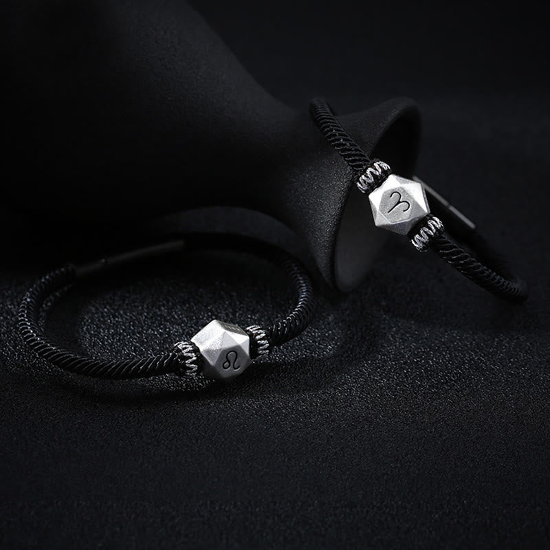 Buddha Stones Handgemaakte Armband van 999 sterling zilver met de 12 sterrenbeelden van de dierenriem als bescherming. - image 1