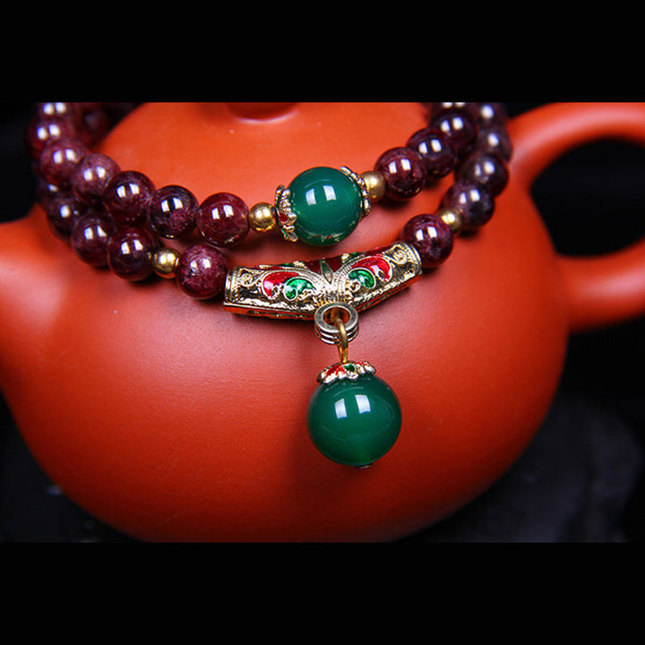 Buddha Stones Natuurlijke granaat Armband - image 10