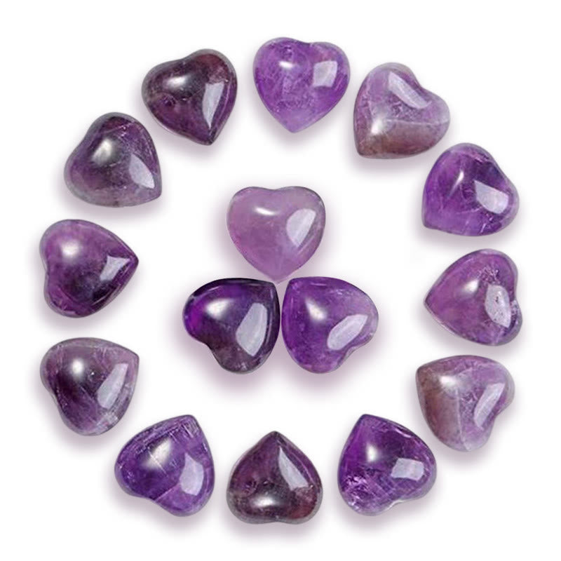 Natuurlijke amethist tijgeroogsteen liefdesdecoratie - Amethist*15 stuks - image 0