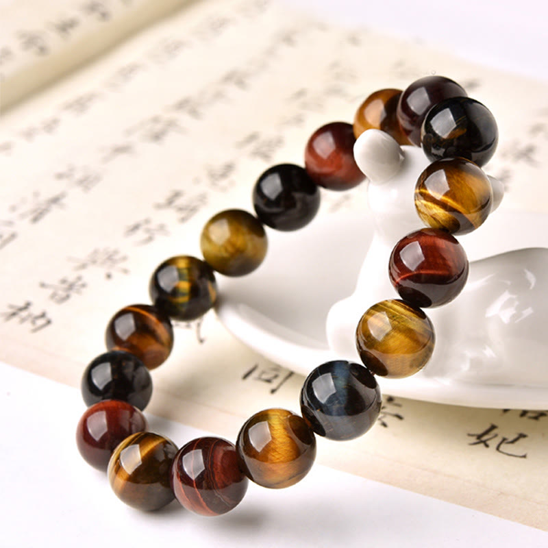 Buddha Stones Natuurlijke tijgeroog Armband voor positieve bescherming - image 4