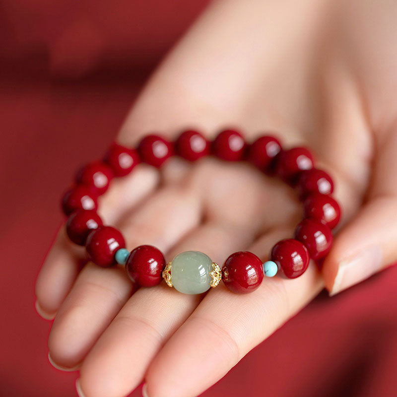 Buddha Stones Armband van cinnabergroene aventurijn - image 0