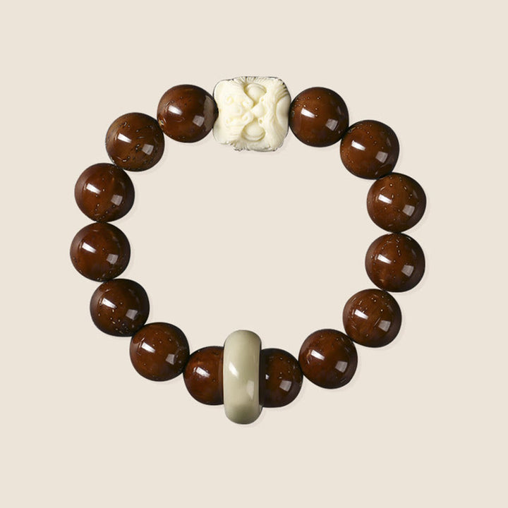 Buddha Stones Paarse Bodhizaad Dansende Leeuw Armband - image 7