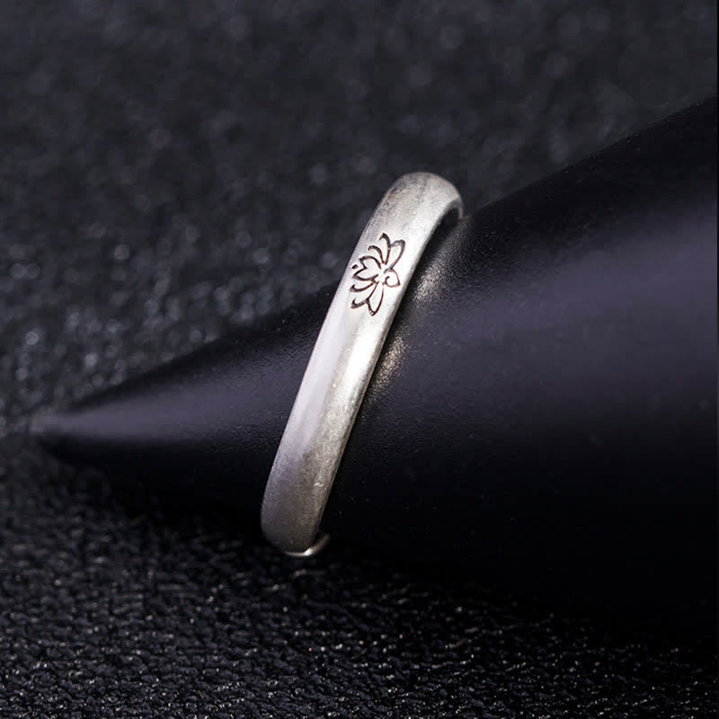 Buddha Stones Lotusbloem Ring van 925 sterling zilver - image 4