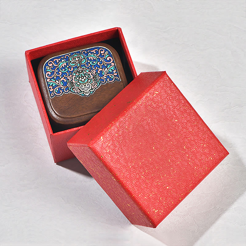 Retro handgemaakte Sieraden opbergdoos in bladmotief, houten geschenkdoos - image 14
