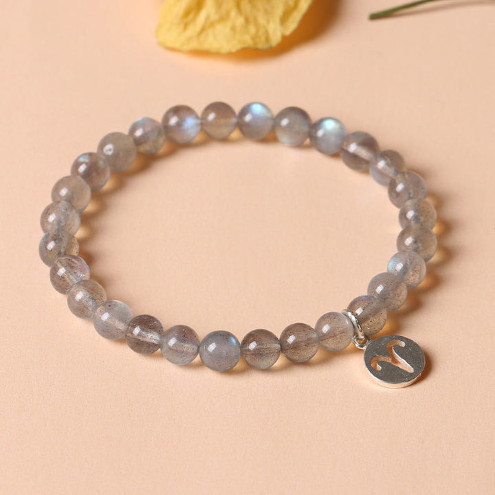 Armband met maansteen en de 12 sterrenbeelden van de dierenriem - image 6