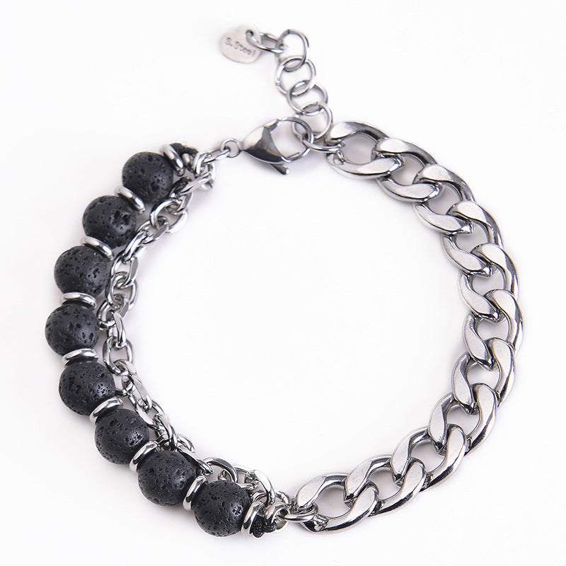 Buddha Stones Tijgeroog Picasso Jaspis Matstenen Armband - Lavasteen - image 11