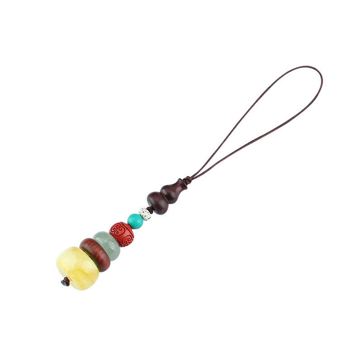 Groene sandelhout ebbenhouten kalebas zevenlaagse pagode positieve Telefoonhanger decoratie - image 15