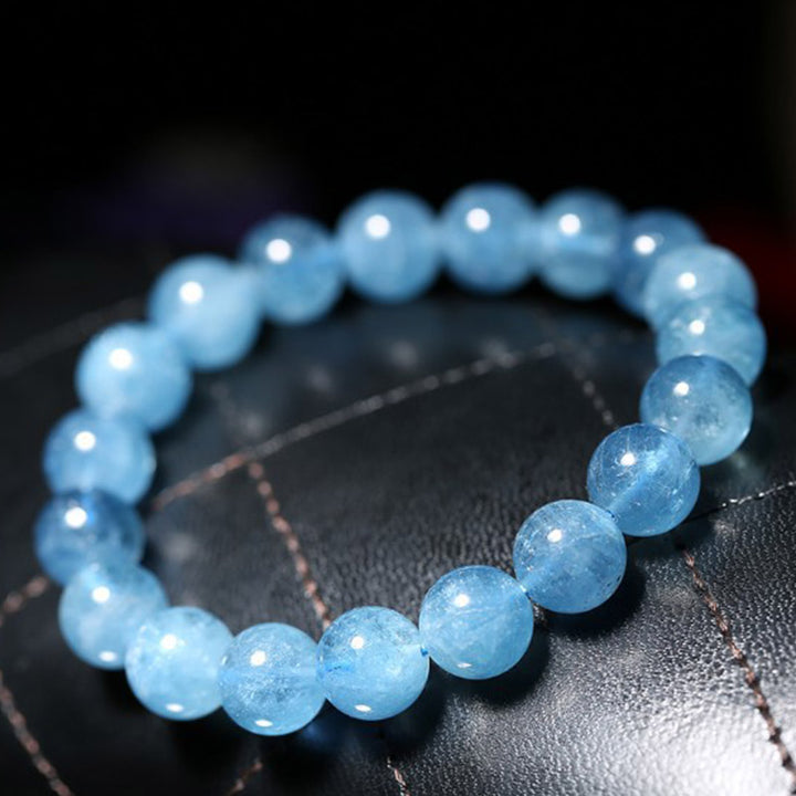 Buddhastoneshop Aquamarijn Kralen Armband - 14mm - image 0