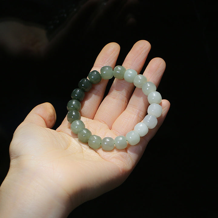 Buddha Stones Armband van jade met kleurverloop - image 2