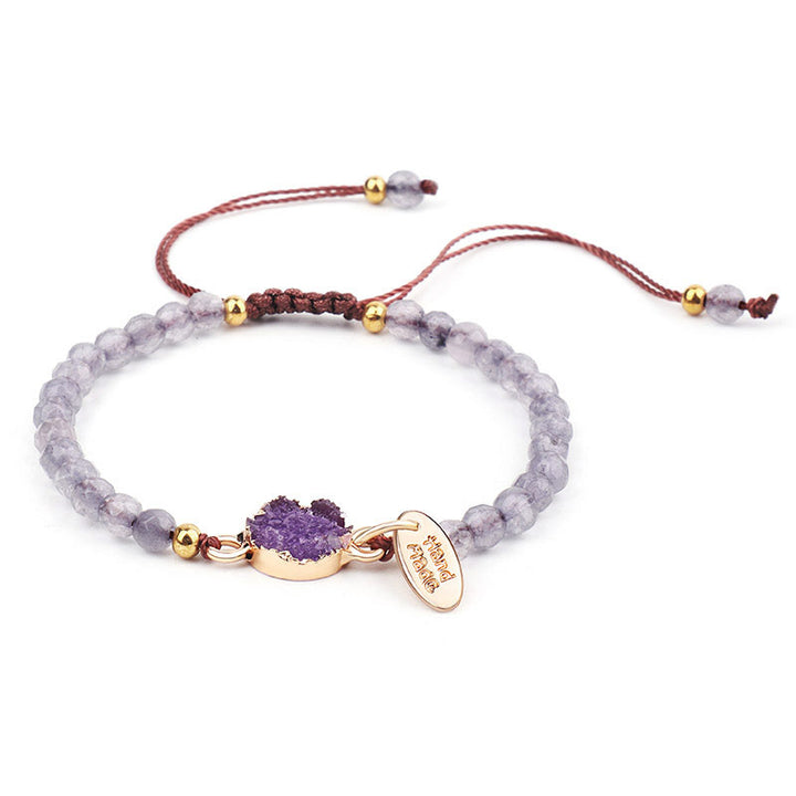 Buddha Stones Armband met natuurlijke kristallen bedeltjes - Amethist - image 2