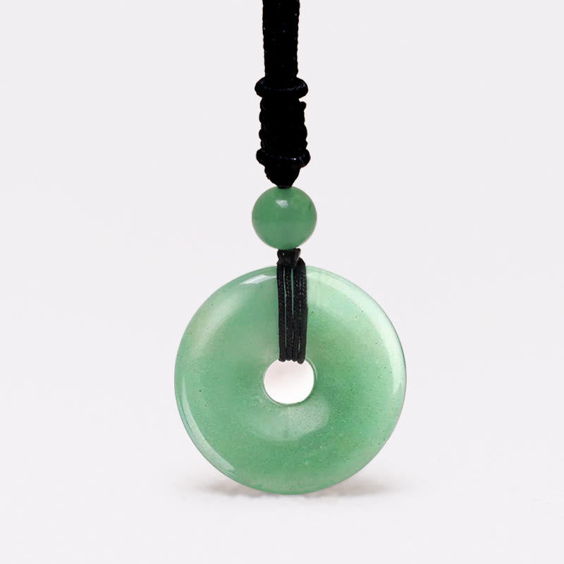 Buddha Stones Geluksmunt hanger met helende kristal edelsteen Ketting - Groene aventurijn - image 1