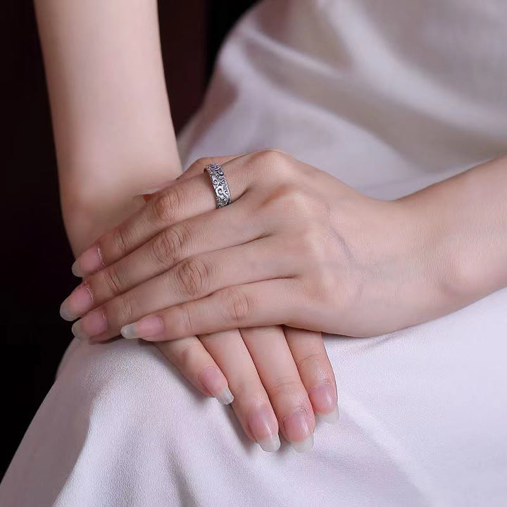 Buddha Stones Vintage Ring met wolkenpatroon - image 5