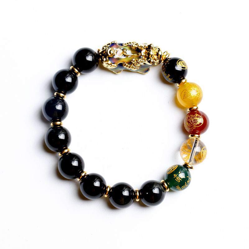 Buddha Stones Kleurveranderende PiXiu Obsidian Wealth Armband - image 1