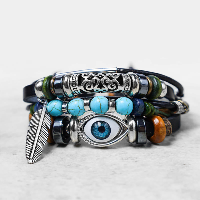 Buddha Stones Tibetaanse turkooizen Armband ter zuivering van het boze oog - image 2