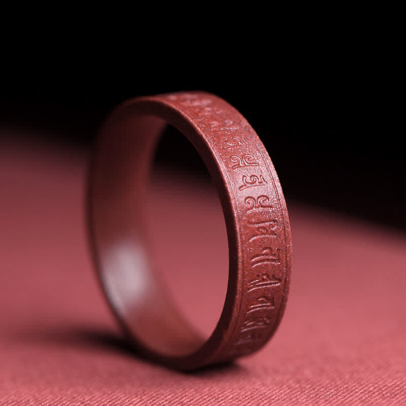 Buddha Stones Cinnabar Om Mani Padme Hum Gelukbrengende Wolken Ring - Om Mani Padme Hum - 22 mm - image 6