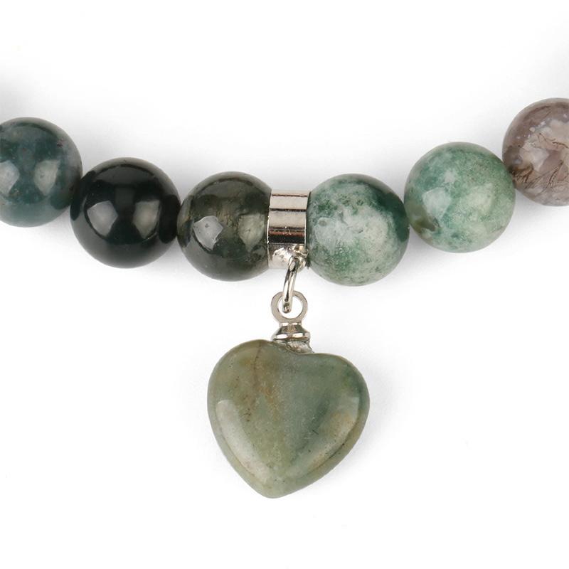Buddha Stones Armband met helende kralen in de vorm van een liefdeshart van natuurlijke kwarts - image 7