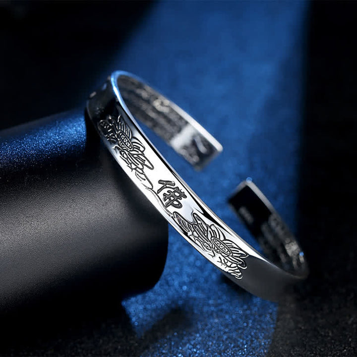 Buddha Stones Hartsoetra Mantra Bangle Vrede Koperen Manchetarmband - image 3