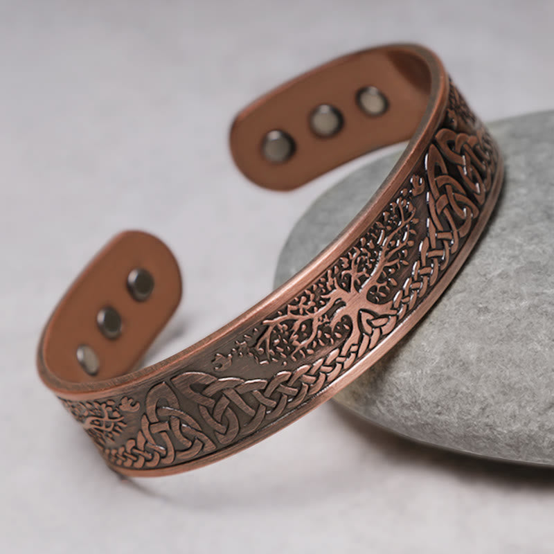 Buddha Stones Geluksboom Levensbalans Bangle Verstelbare Manchetarmband - image 2