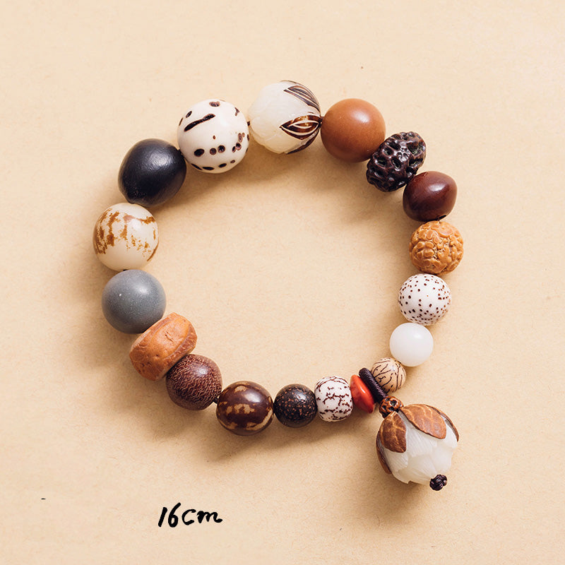 Buddha Stones Bodhizaad Lotus Wijsheid Vrede Pols Mala Armband - 16 cm - image 7