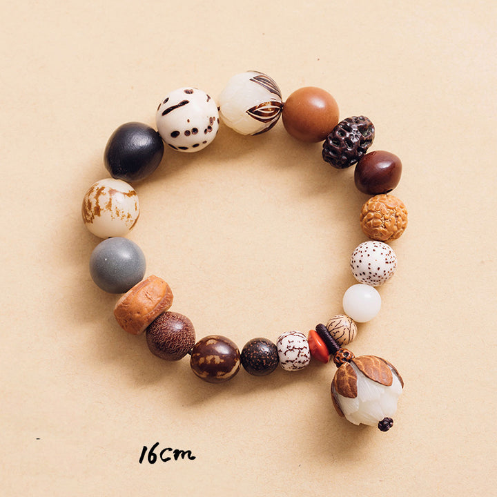 Buddha Stones Bodhizaad Lotus Wijsheid Vrede Pols Mala Armband - 16 cm - image 7