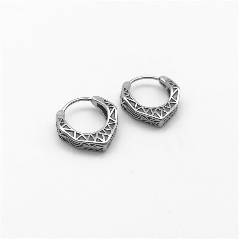 Viking Hoop Titanium Steel Balance Oorbellen - image 8
