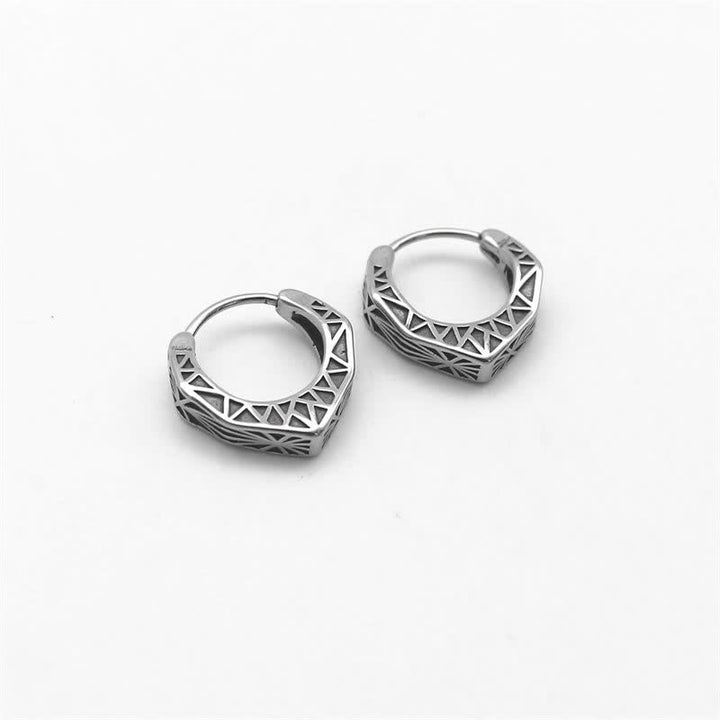 Viking Hoop Titanium Steel Balance Oorbellen - image 8