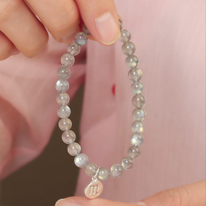 Armband met maansteen en de 12 sterrenbeelden van de dierenriem - image 18