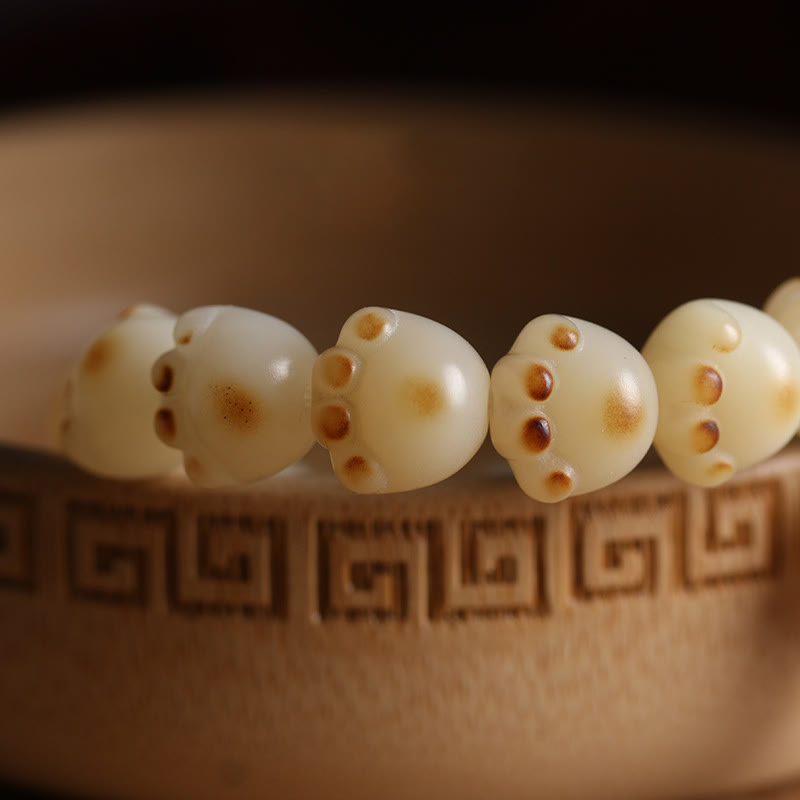 Buddha Stones Schattige gelukskat Bodhizaad kattenpoot Armband - image 3