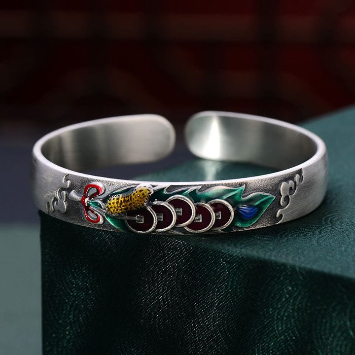 Buddha Stones Feng Shui Vijf Keizer Munten Pinda Rijkdom Bangle-armband - image 1