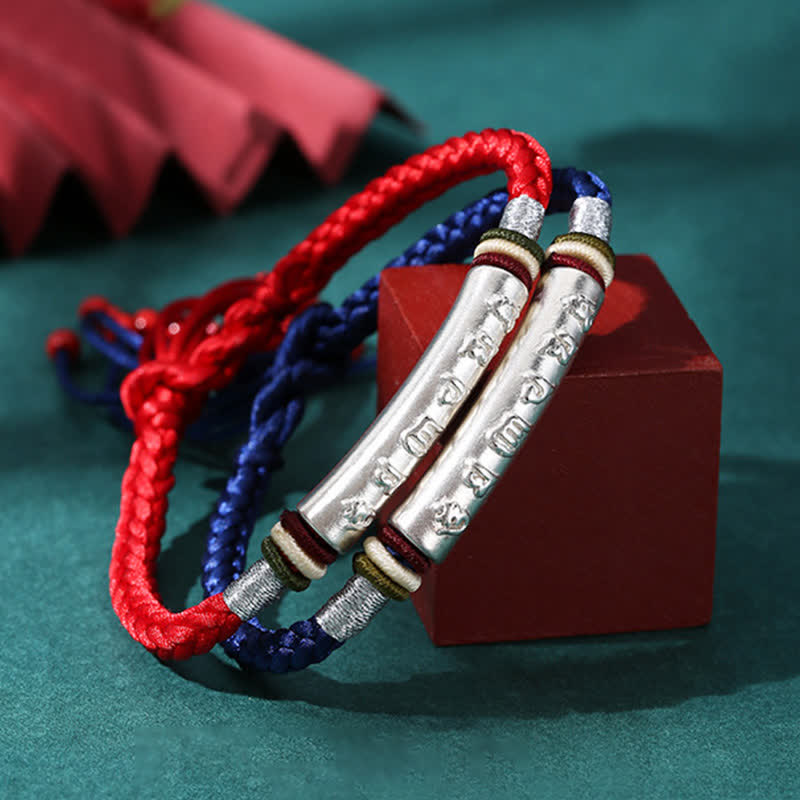 Buddha Stones Armband van 999 sterling zilver met de Om Mani Padme Hum ( bescherming, kracht en symbool). - image 1