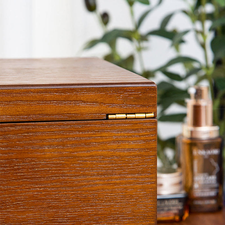 Buddha Stones Retro houten sieradendoos met drie lagen . - image 11
