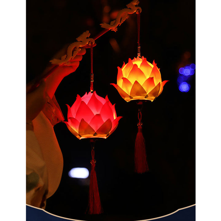 Buddha Stones DIY Lotusbloem Drakenlantaarn Kwastjes Lamp Decoratie - image 10